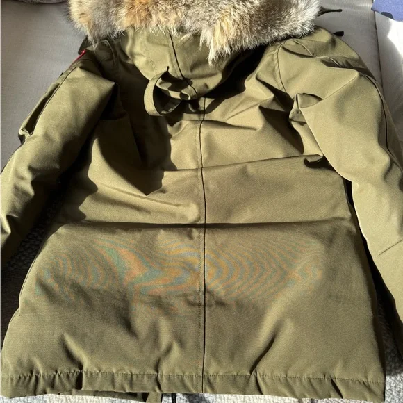 Canada Goose Olive Green Parka with Fur Trim